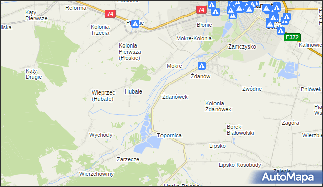 mapa Żdanówek, Żdanówek na mapie Targeo