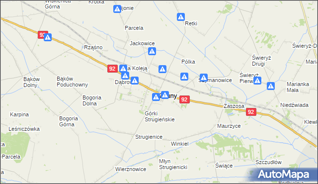 mapa Zduny powiat łowicki, Zduny powiat łowicki na mapie Targeo