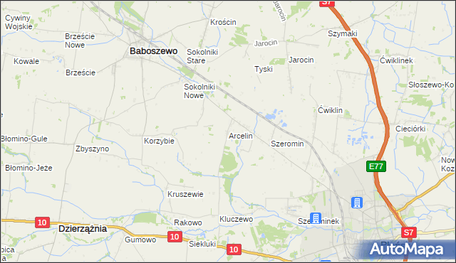 mapa Arcelin, Arcelin na mapie Targeo