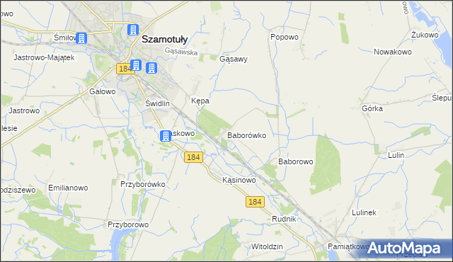 mapa Baborówko, Baborówko na mapie Targeo