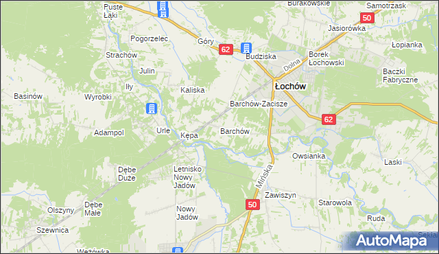 mapa Barchów, Barchów na mapie Targeo