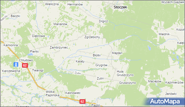mapa Błotki, Błotki na mapie Targeo