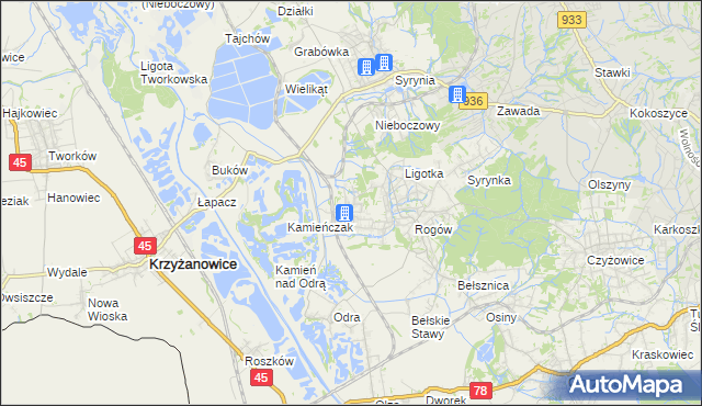 mapa Bluszczów, Bluszczów na mapie Targeo