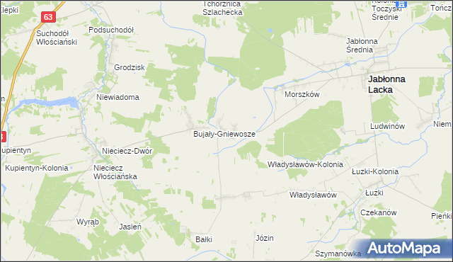 mapa Bujały-Mikosze, Bujały-Mikosze na mapie Targeo