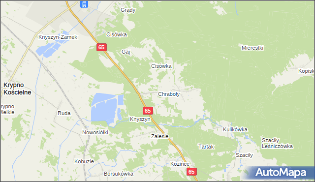 mapa Chraboły gmina Dobrzyniewo Duże, Chraboły gmina Dobrzyniewo Duże na mapie Targeo