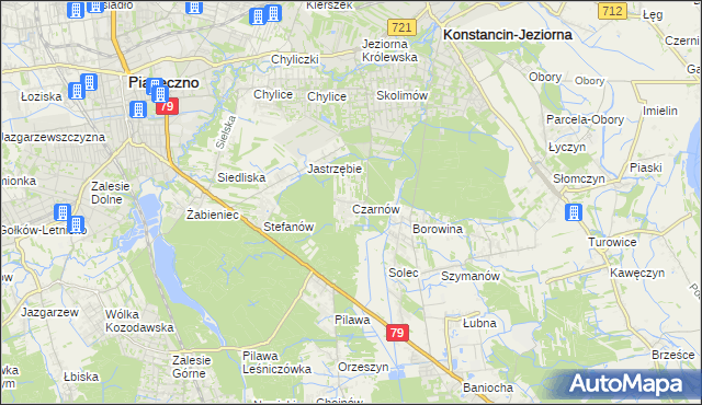 mapa Czarnów gmina Konstancin-Jeziorna, Czarnów gmina Konstancin-Jeziorna na mapie Targeo