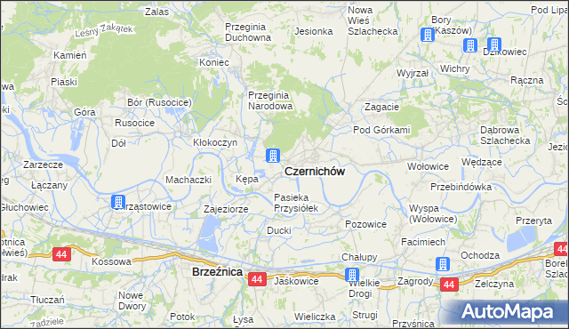 mapa Czernichów powiat krakowski, Czernichów powiat krakowski na mapie Targeo