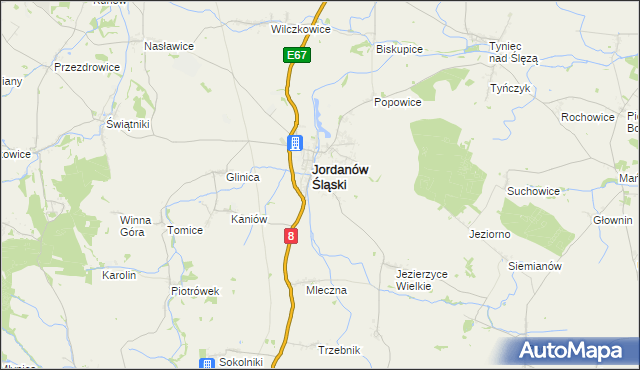 mapa Dankowice gmina Jordanów Śląski, Dankowice gmina Jordanów Śląski na mapie Targeo