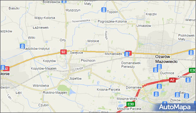 mapa Gołaszew, Gołaszew na mapie Targeo