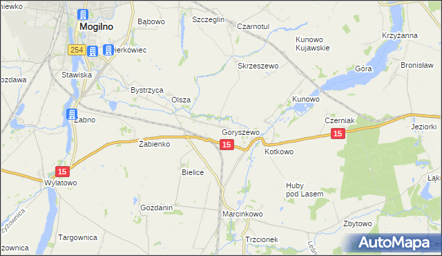 mapa Goryszewo, Goryszewo na mapie Targeo