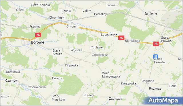 mapa Gościewicz, Gościewicz na mapie Targeo