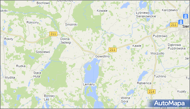 mapa Gowidlino, Gowidlino na mapie Targeo