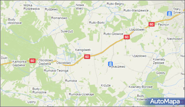 mapa Gumowo gmina Ciechanów, Gumowo gmina Ciechanów na mapie Targeo