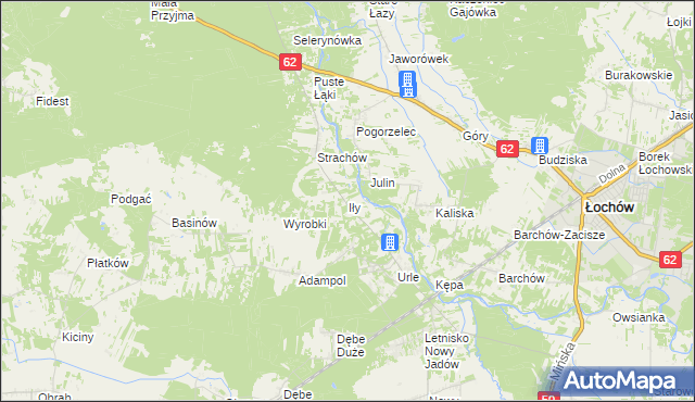 mapa Iły gmina Jadów, Iły gmina Jadów na mapie Targeo