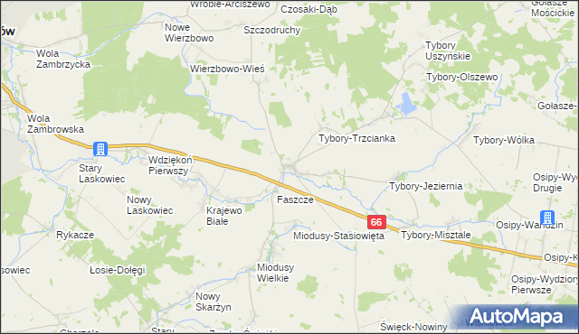mapa Jabłonka Kościelna, Jabłonka Kościelna na mapie Targeo