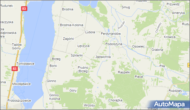 mapa Jadwichna, Jadwichna na mapie Targeo