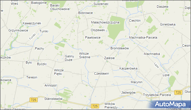 mapa Jakubów gmina Błędów, Jakubów gmina Błędów na mapie Targeo