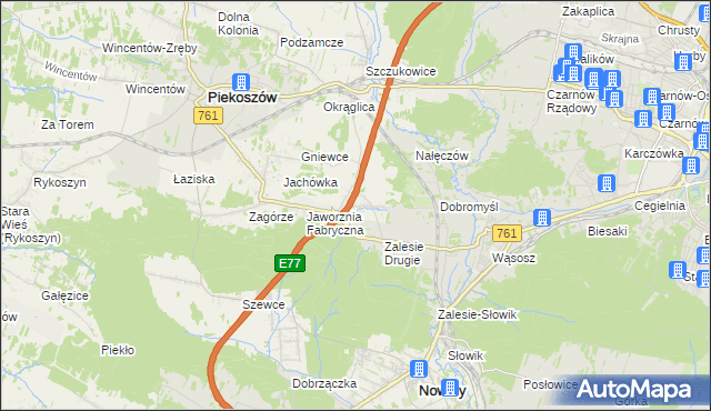 mapa Janów gmina Piekoszów, Janów gmina Piekoszów na mapie Targeo