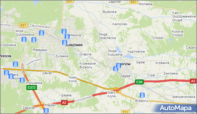 mapa Józefin gmina Halinów, Józefin gmina Halinów na mapie Targeo