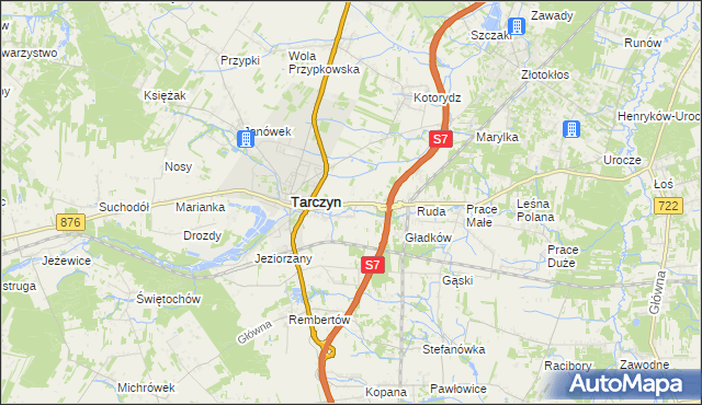 mapa Józefowice gmina Tarczyn, Józefowice gmina Tarczyn na mapie Targeo