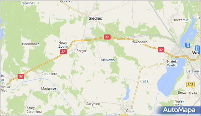 mapa Kiełkowo, Kiełkowo na mapie Targeo