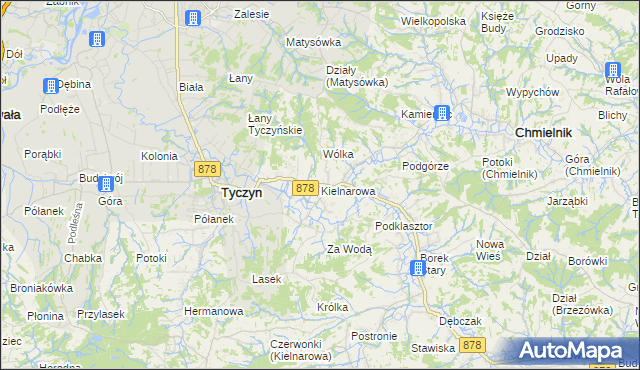 mapa Kielnarowa, Kielnarowa na mapie Targeo