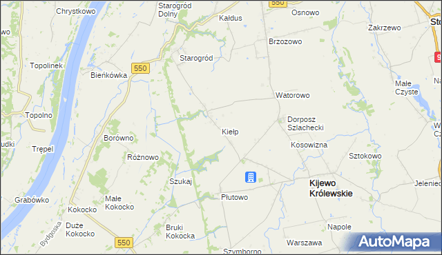 mapa Kiełp, Kiełp na mapie Targeo