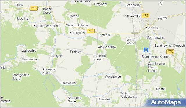 mapa Kromolin Stary, Kromolin Stary na mapie Targeo