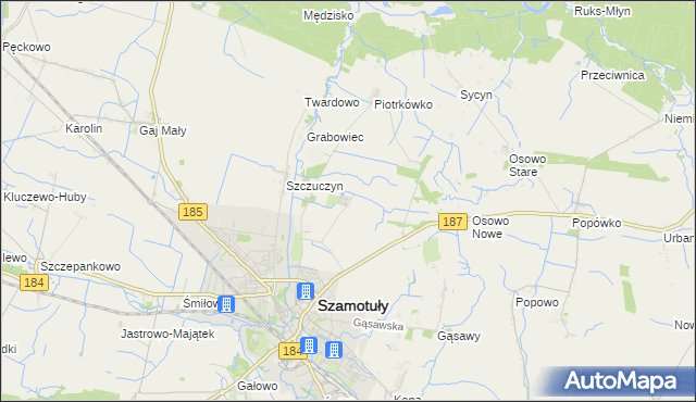 mapa Mutowo, Mutowo na mapie Targeo