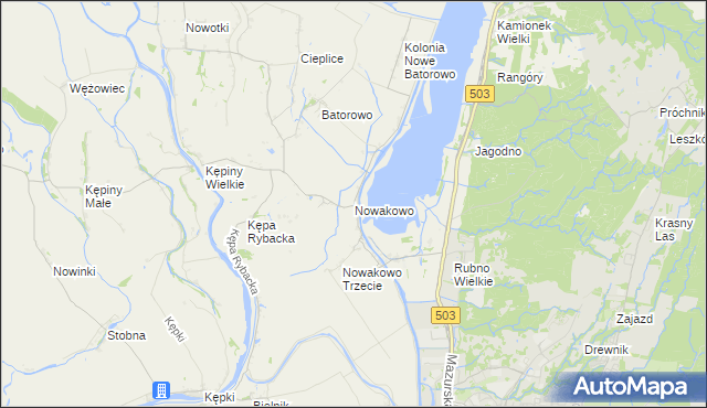 mapa Nowakowo gmina Elbląg, Nowakowo gmina Elbląg na mapie Targeo