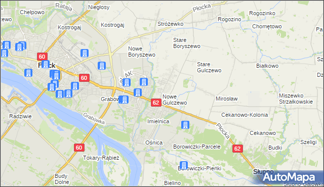 mapa Nowe Gulczewo, Nowe Gulczewo na mapie Targeo