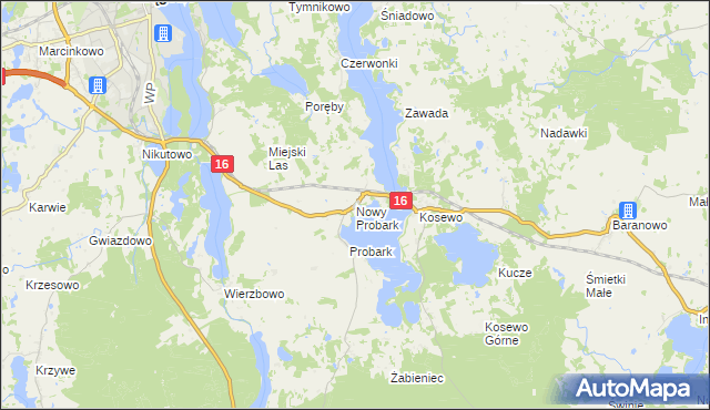 mapa Nowy Probark, Nowy Probark na mapie Targeo