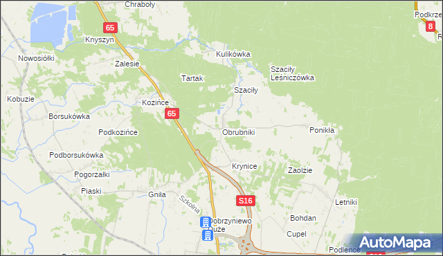 mapa Obrubniki, Obrubniki na mapie Targeo