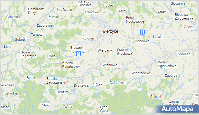 mapa Olimpów, Olimpów na mapie Targeo