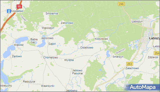 mapa Ostatkowo, Ostatkowo na mapie Targeo