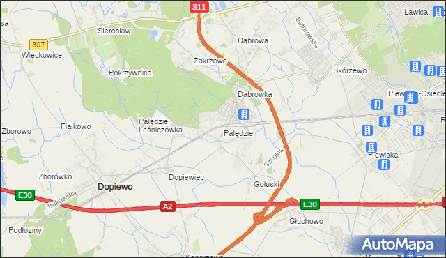 mapa Palędzie, Palędzie na mapie Targeo