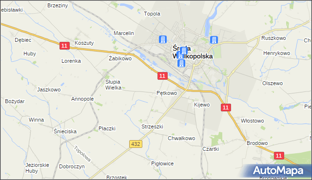 mapa Pętkowo, Pętkowo na mapie Targeo