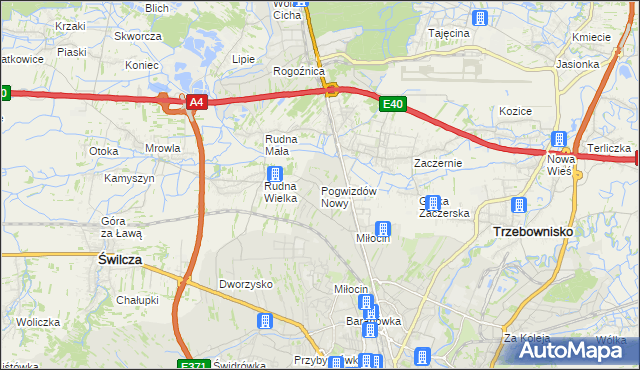 mapa Pogwizdów Nowy, Pogwizdów Nowy na mapie Targeo