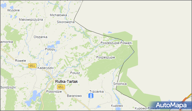 mapa Poszeszupie, Poszeszupie na mapie Targeo