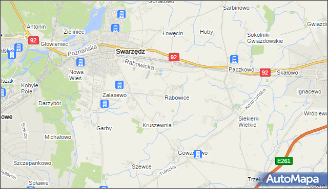 mapa Rabowice, Rabowice na mapie Targeo