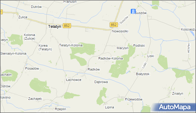 mapa Radków-Kolonia, Radków-Kolonia na mapie Targeo