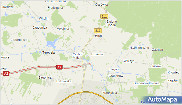 mapa Roskosz, Roskosz na mapie Targeo