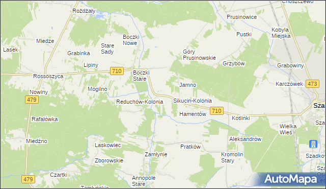 mapa Sikucin, Sikucin na mapie Targeo