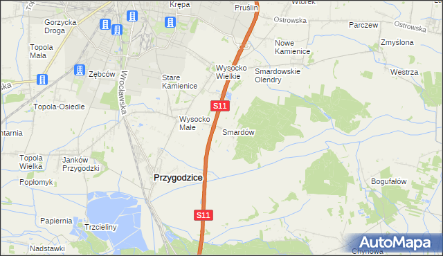 mapa Smardów, Smardów na mapie Targeo