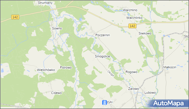mapa Smogolice, Smogolice na mapie Targeo