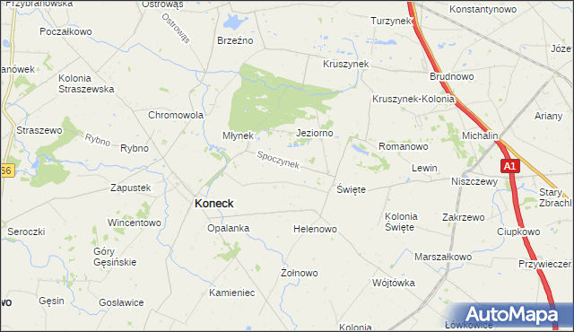 mapa Spoczynek, Spoczynek na mapie Targeo