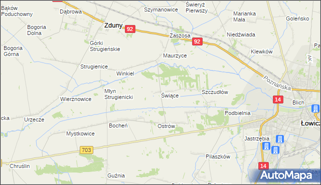 mapa Świące, Świące na mapie Targeo
