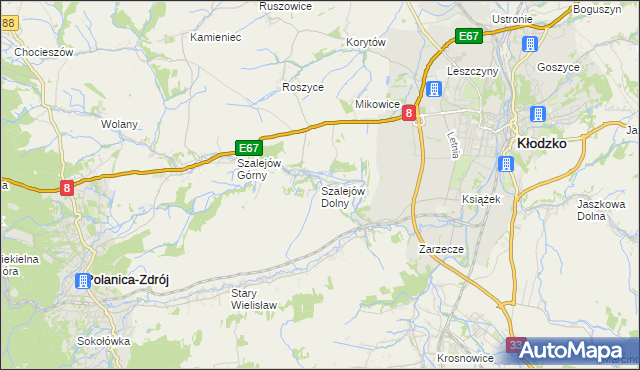 mapa Szalejów Dolny, Szalejów Dolny na mapie Targeo