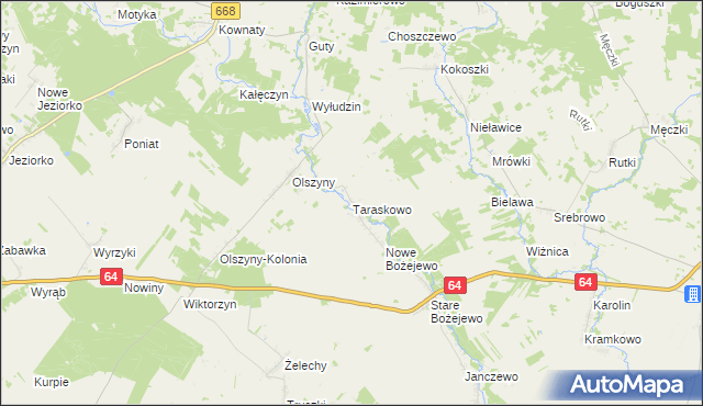mapa Taraskowo, Taraskowo na mapie Targeo