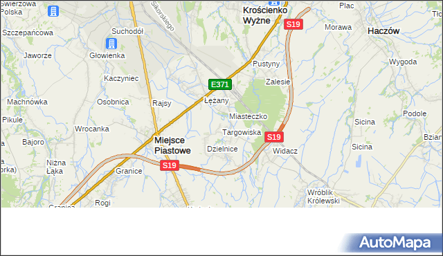 mapa Targowiska, Targowiska na mapie Targeo